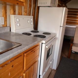 Kitchen stove and sink